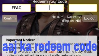 aaj ka redeem code...LUCKY GAMING ✌️🔥