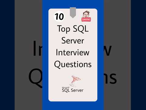 Top 10 MS SQL Server Interview Questions | SQL  @DotNetCoreInsights  #sqlserver