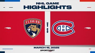 NHL Highlights | Panthers vs. Canadiens - March 15, 2025