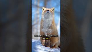 Foxes Sleep in Snow - and Love It! ❄️🦊 #wildlifeshorts #foxes #foxfacts #animalfacts