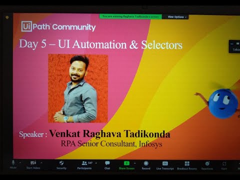 RPA Developer Workshop Day 5 - UI Automation & Selectors in UiPath by Raghava Tadikonda