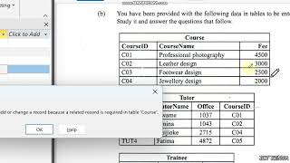 KCSE 2024 Computer Studies Practical -- Database Question
