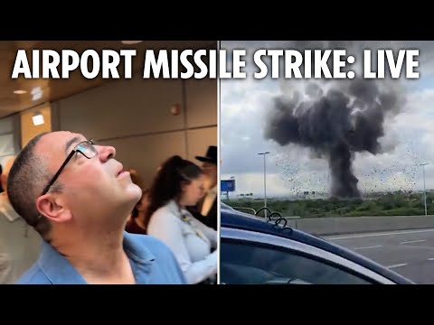 🔴 LIVE: Israel's Ben Gurion Airport after Houthi missile strikes perimeter