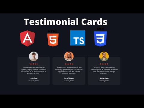 BUILDING TESTIMONIAL CARDS WITH ANGULAR (HTML ,SCSS, Typescript) - Front-end
