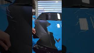 Wrapping this C8 Corvette in a Dolph Camo theme with custom painted wheels and calipers 👌🏼💯 #asmr