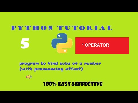 PYTHON TUTORIAL | PROGRAM-5 | TO FIND CUBE OF A NUMBER