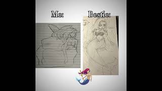 Draw challenge w/ my bestie(@Jessy_sadface )😍😍 #art #artchallenge #drawchallenge