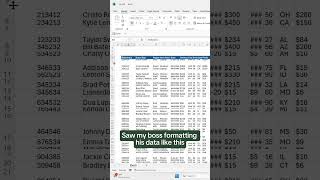 How to format a data table without touching your mouse! 🤯