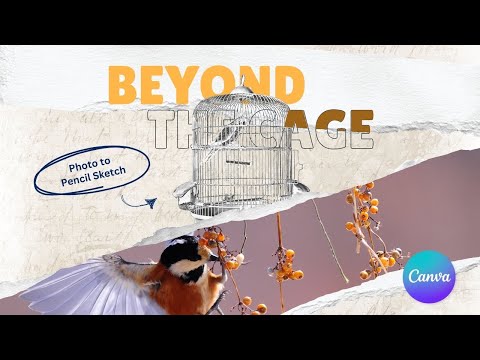 Ripped Paper Design in Canva | Easy Pencil Sketch Effect