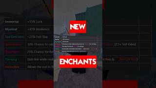 NEW ENCHANTS IN FISCH! #fisch #roblox #fischroblox #fishsimulator