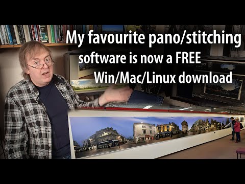 My favourite photo stitching software for free. I use Autopano Giga for my giant panoramic prints