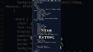 Star Rating Using HTML and CSS