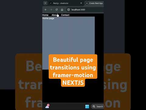 Page transitions in #nextjs #framermotion #coding #javascriptcoding #css #tailwindcss