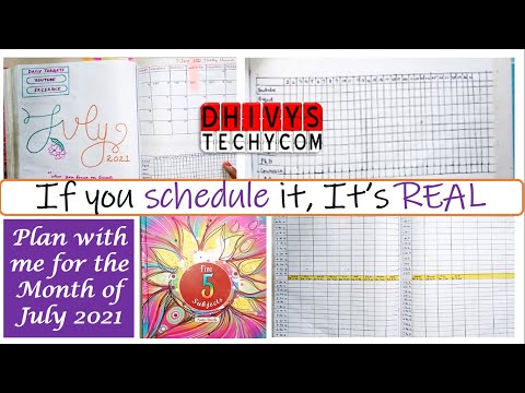 Plan with me for the Month of July 2021 | Dhivys Techycom