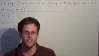 Average Problem - SAT Math