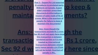 RTP Sept 25 DirectTax CA Final Transfer Pricing #shorts #short #shortsfeed #cafinal #cafinalsept25