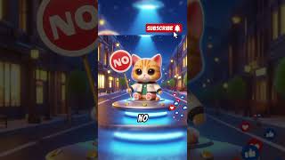 Mummy Cat Combs On The Road #cat #cutekitty  #cutecat  #viralcats #cartoon #catshorts #funnycat