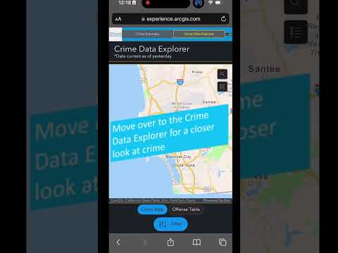 Neighborhood Crime Dashboard – Mobile Version Demo