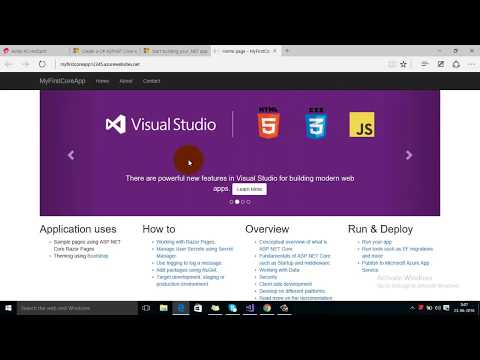 Deploy or Publish .net Core Application to Microsoft Azure Account