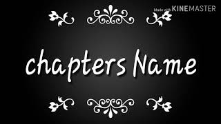 Hsc math chapter Name