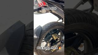 Xtreme 125r Disk brake check🔥 #xtreme125r  #viral #shortsviral #motovlog