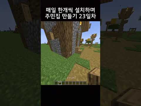 매일 한개씩 설치하며 주민집 만들기 23일차