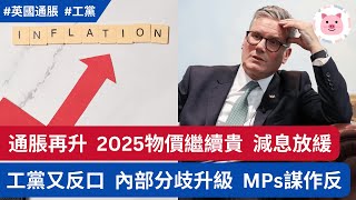 通脹連續2個月上升，2025物價可能繼續貴！工黨WASPI賠償反口，再次失信於民，黨內分歧升溫！ #英國新聞 #英國通脹 #減息 #工黨 #WASPI