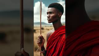 A Maasai Warrior's Morning: Life in the African Savannah 🐘🦓 #africanfolktales #youtubeshorts #fyp