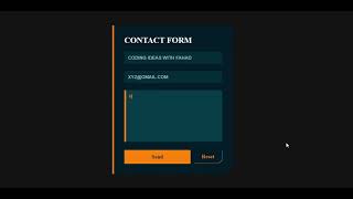 NEW! CONTACT FORM DESIGN USING HTML & CSS  @Codingpolar