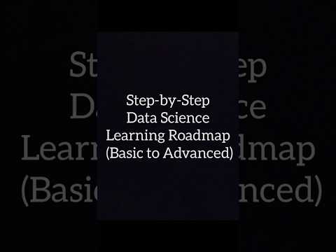 Day 2 Step-by-Step Data Science Learning Roadmap (Basic to Advanced)