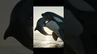 AI Wild Life: Orca vs Dolphin #ai #aigenerated #wildlife #marinelife