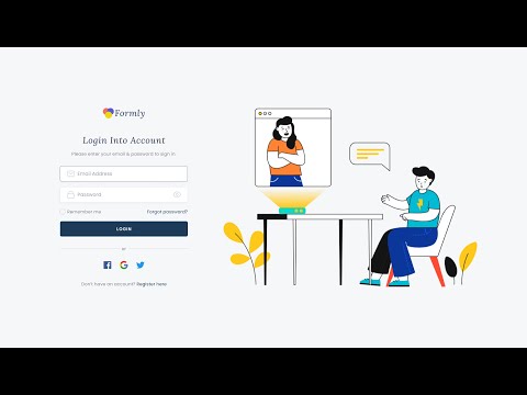 Responsive Login & Registration Form using HTML, CSS & JavaScript | From Scratch