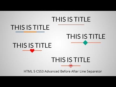 Advance HTML5 & CSS3 line separator use|before after and transform effect|Bangla web design tutorial