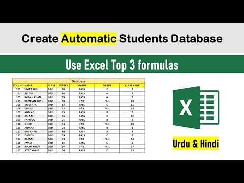 How To Create Automatic Students Database |Excel Top 3 formulas |Rank |IF |IFS |Excel