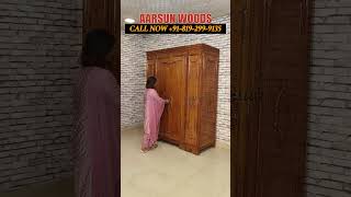 Wooden Almirah - wardrobe unit - wooden wardrobe - Almirah design #ytshort