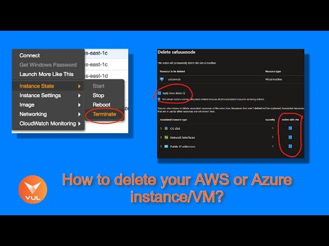 Vulcan Blockchain | How to delete your AWS or Azure instance/VM?