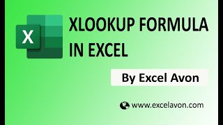 How to Use XLOOKUP Formula in Excel - Excel Avon