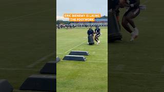 Eric Bienemy Has The Bears RB Footwork Moving in The Right Direction #bears #chicagobears