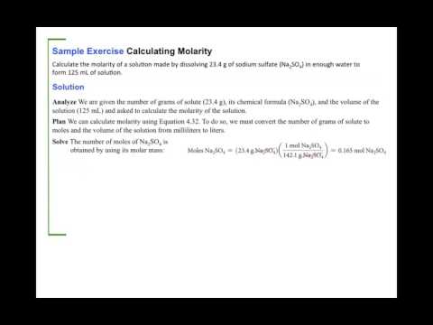 Calculating Molarity of a Solution