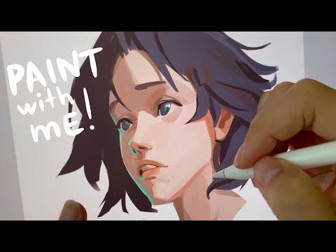 ✍️ Real-Time Portrait Drawing - Full process - Draw with me!