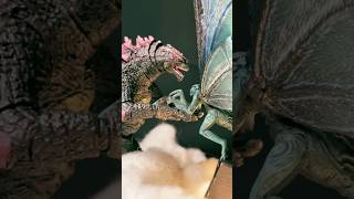 Godzilla reunite with Mothra during GXK #godzillaactionfigures #emotional #mothra #godzilla