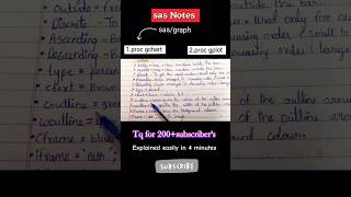 Proc gchart in sas part-2 #sas notes #sas #learn sas