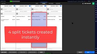 SkyTab POS - Move items after splitting a check