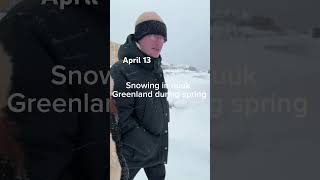Come to Greenland -its spring they said on April #snow #coldtruth