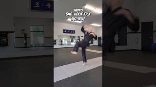 540 Hook Kick Tutorial! Cobra Kai's Kwon #taekwondo #cobrakai #martialarts #karate #shorts #viral