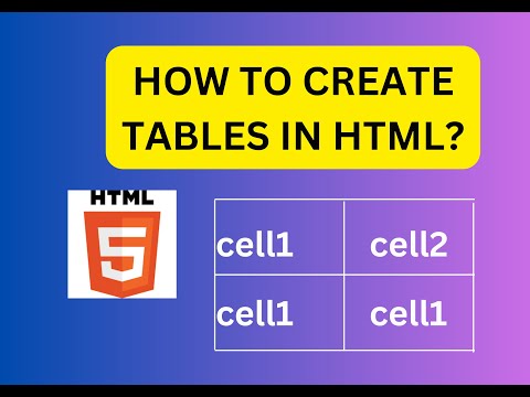 How to Create Tables in HTML: Step-by-Step Guide in Tamil