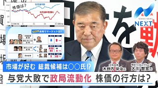 市場が好む 総裁候補は○○氏!? 与党大敗で政局流動化 株価の行方は？【NIKKEI NEWS NEXT】
