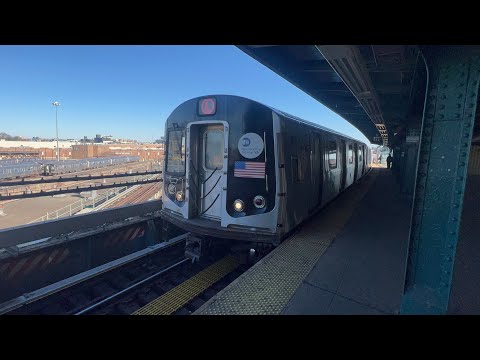 2 R143 L trains at Broadway Junction