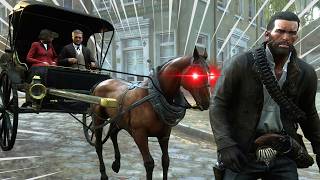 Fast Traffic is CARNAGE in Red Dead Redemption 2 | We React to Ultra Fast Carriages in RDR2