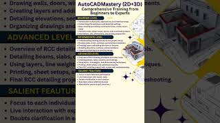 New Batch of AutoCAD Mastery (2D+3D) - Training from Beginners to Experts | Civil Engineering